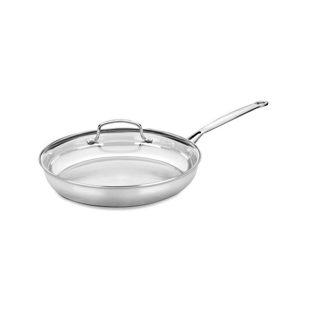 Cuisinart Chef's Classic Stainless Steel 12" Skillet with Glass Cover