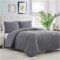 Oversized 3-Piece Quilt Set (King/Cal King, Gray)